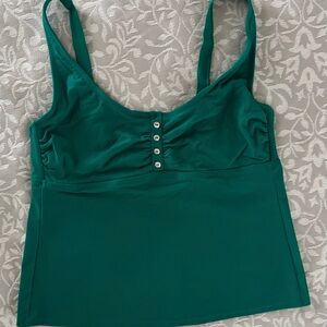 Time and Tru Green Swim Top